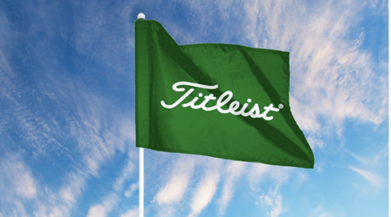 Picture of a Titleist branded golf flag